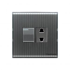 CENTURY CRYSTAL 1 GANG SWITCH PLUS 1 SOCKET