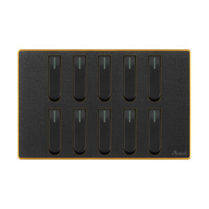 AQUA NEO ACRYLIC BLACK 10 GANG SWITCH