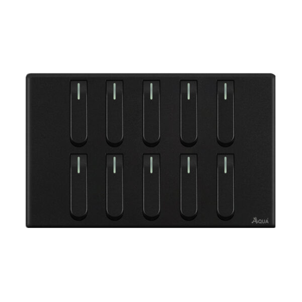 AQUA NEO SUPER BLACK 10 GANG SWITCH