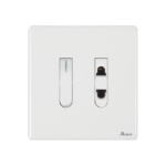 AQUA NEO SUPER WHITE 1 GANG SWITCH + 1 SOCKET