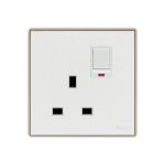 Aqua Icon 13 AMP Flat Socket Plus Switch