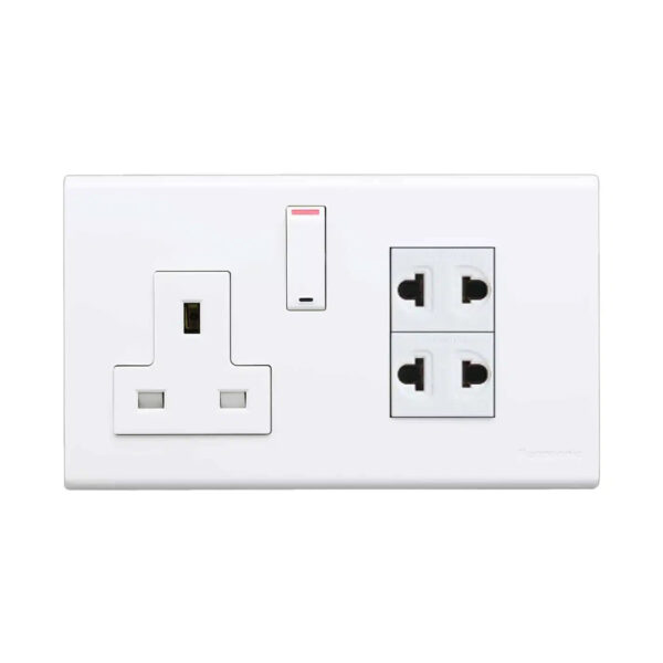 Panasonic 1G 13A BS Socket + 2G Universal Socket (Made in Thailand)