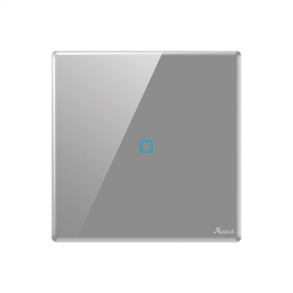 Aqua Quad Grey Series 1 Gang 1 Way Switch