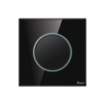 Aqua Roman Black Series 1 Gang 1 Way Switch
