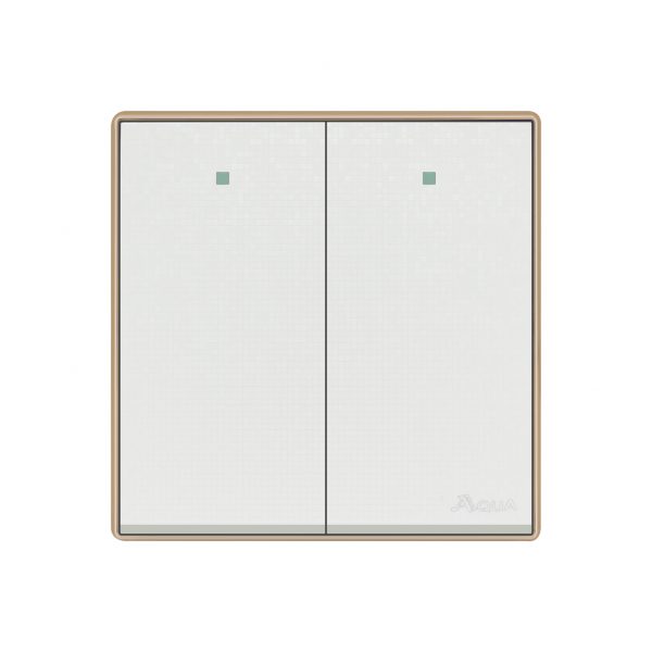 Aqua Icon 2 Gang Switch