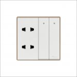 Aqua Icon 2 Gang Switch Plus 2 Sockets