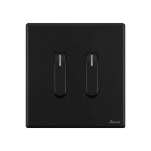 AQUA NEO SUPER BLACK 2 GANG SWITCH