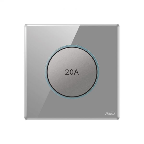 Aqua Quad Grey Series 20 Amp Double Pole Switch