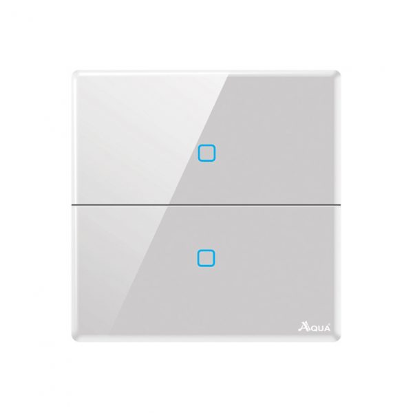 Aqua Quad white Series 2 Gang Switch