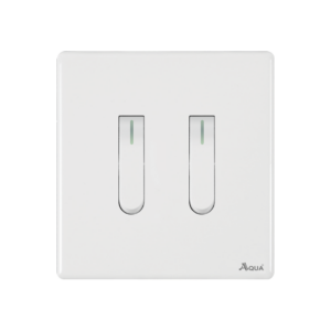 AQUA NEO SUPER WHITE 2 GANG SWITCH