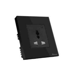 Glass Wifi Smart Universal Socket Black