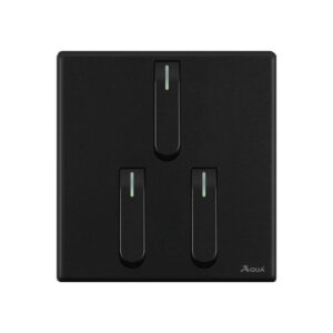 AQUA NEO SUPER BLACK 3 GANG SWITCH