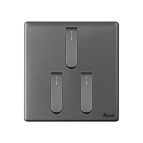 AQUA NEO SUPER GREY 3 GANG SWITCH