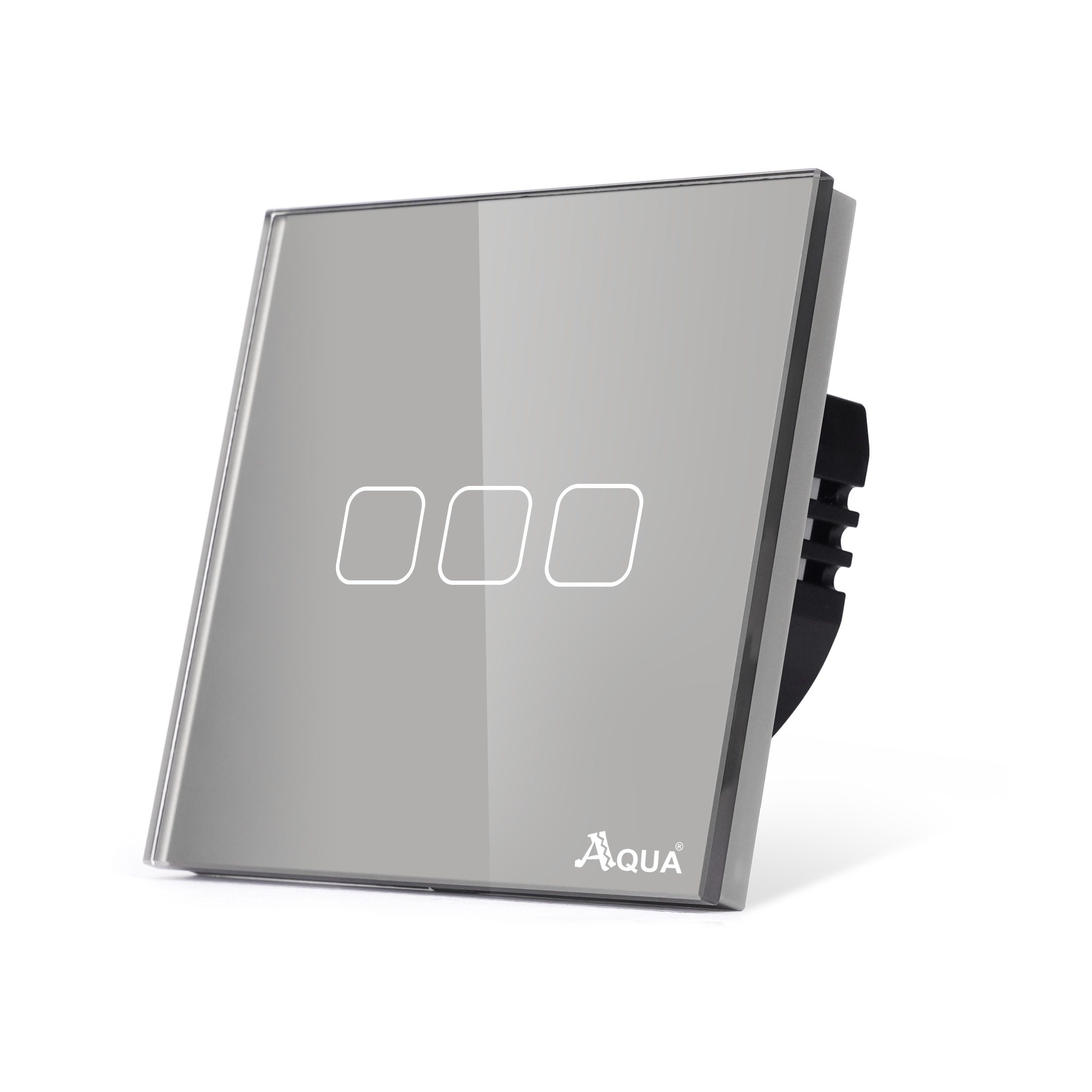 Glass Wifi Smart 3 Gang Switch Grey