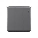 Aqua Elegance Grey 3 Gang 1 Way Switch