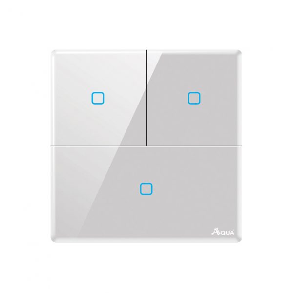 Aqua Quad white Series 3 Gang 2 Way Switch