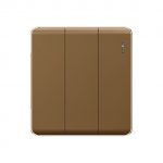 Aqua Elegance Brown 3 Gang 1 Way Switch