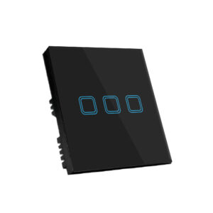 Glass Wifi Smart 3 Gang Switch Black