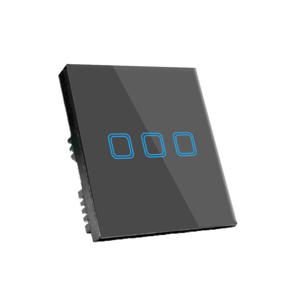 Glass Wifi Smart 3 Gang Switch Grey