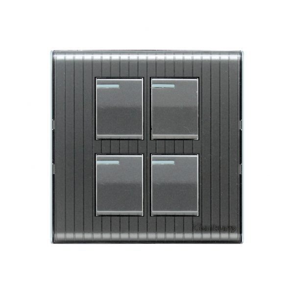 CENTURY CRYSTAL 4 GANG SWITCH