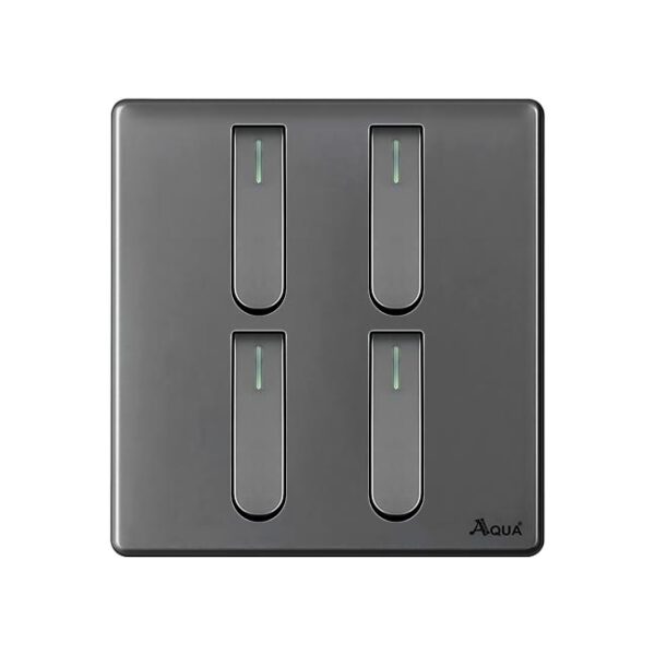 AQUA NEO SUPER GREY 4 GANG SWITCH