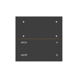 AQUA ZIGBEE CHARCOAL BLACK 4 GANG + 4 SCENE GANG SWITCH
