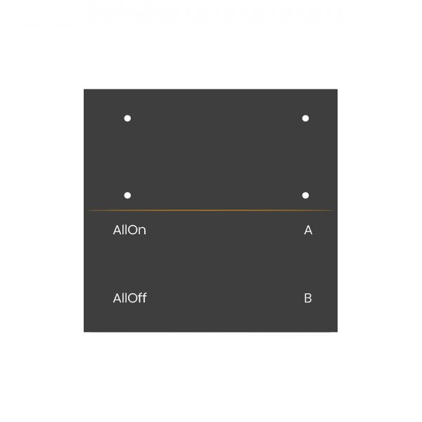 AQUA ZIGBEE CHARCOAL BLACK 4 GANG + 4 SCENE GANG SWITCH