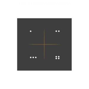 AQUA ZIGBEE CHARCOAL BLACK 4 GANG SWITCH