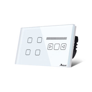 Glass Wifi Smart 4 Gang Switch Plus Fan Dimmer