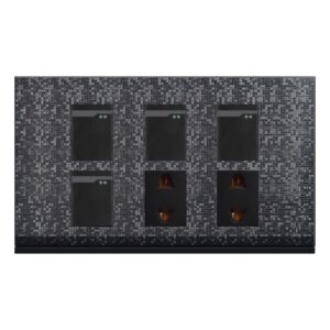 AQUA TEXTURE 4 GANG SWITCH PLUS 2 SOCKET