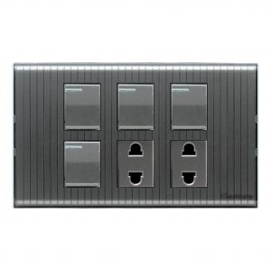 CENTURY CRYSTAL 4 GANG SWITCH PLUS 2 SOCKET