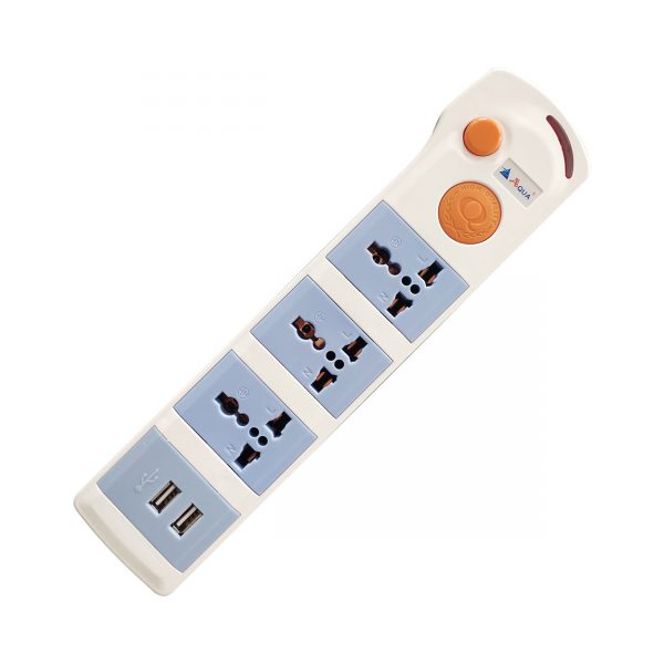 AQUA EXTENSION 403U 3 WAY PLUS 2 USB