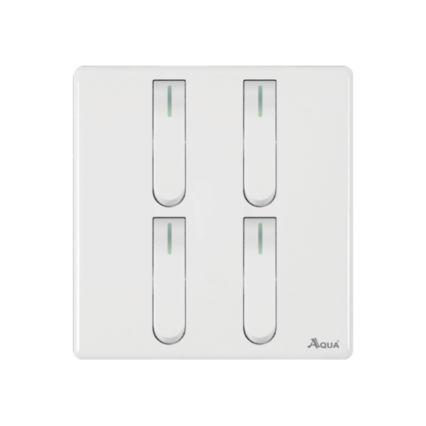 AQUA NEO SUPER WHITE 4 GANG SWITCH