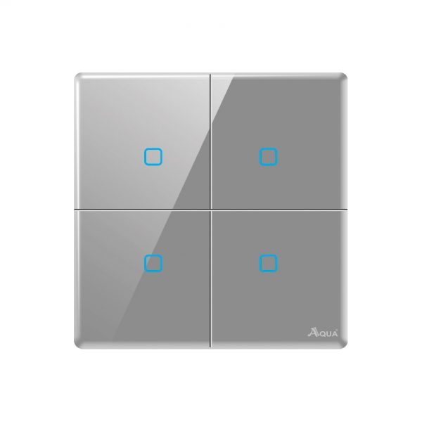 Aqua Quad Grey Series 4 Gang Switch