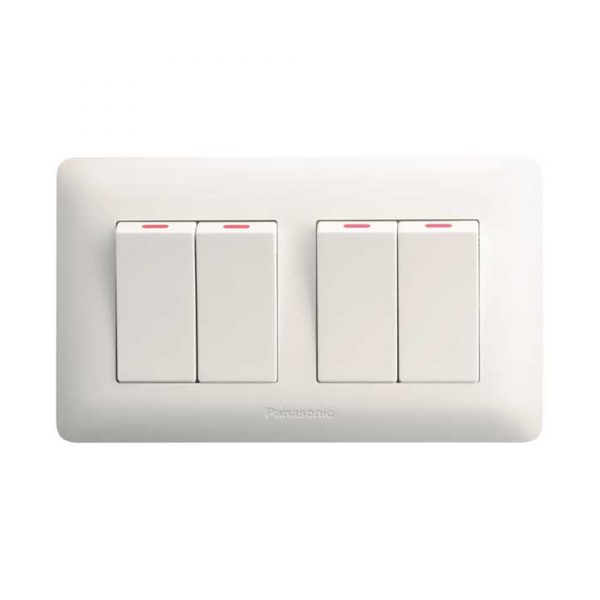 Panasonic 4 Gang 1 Way SP Switch (3x6)