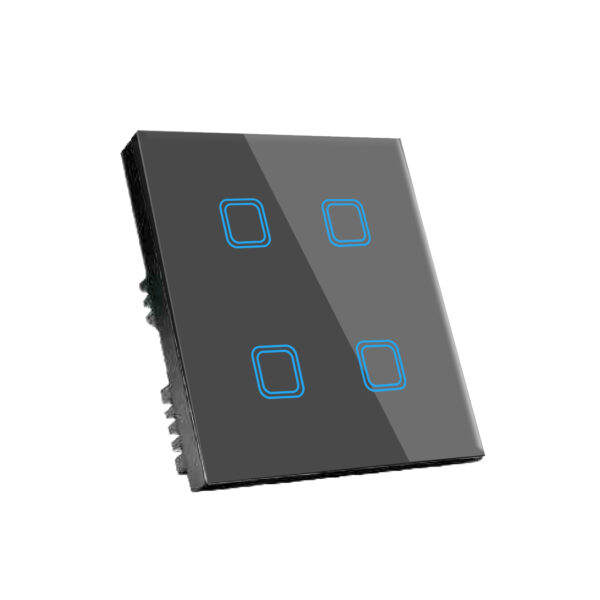 Glass Wifi Smart 4 Gang Switch Grey