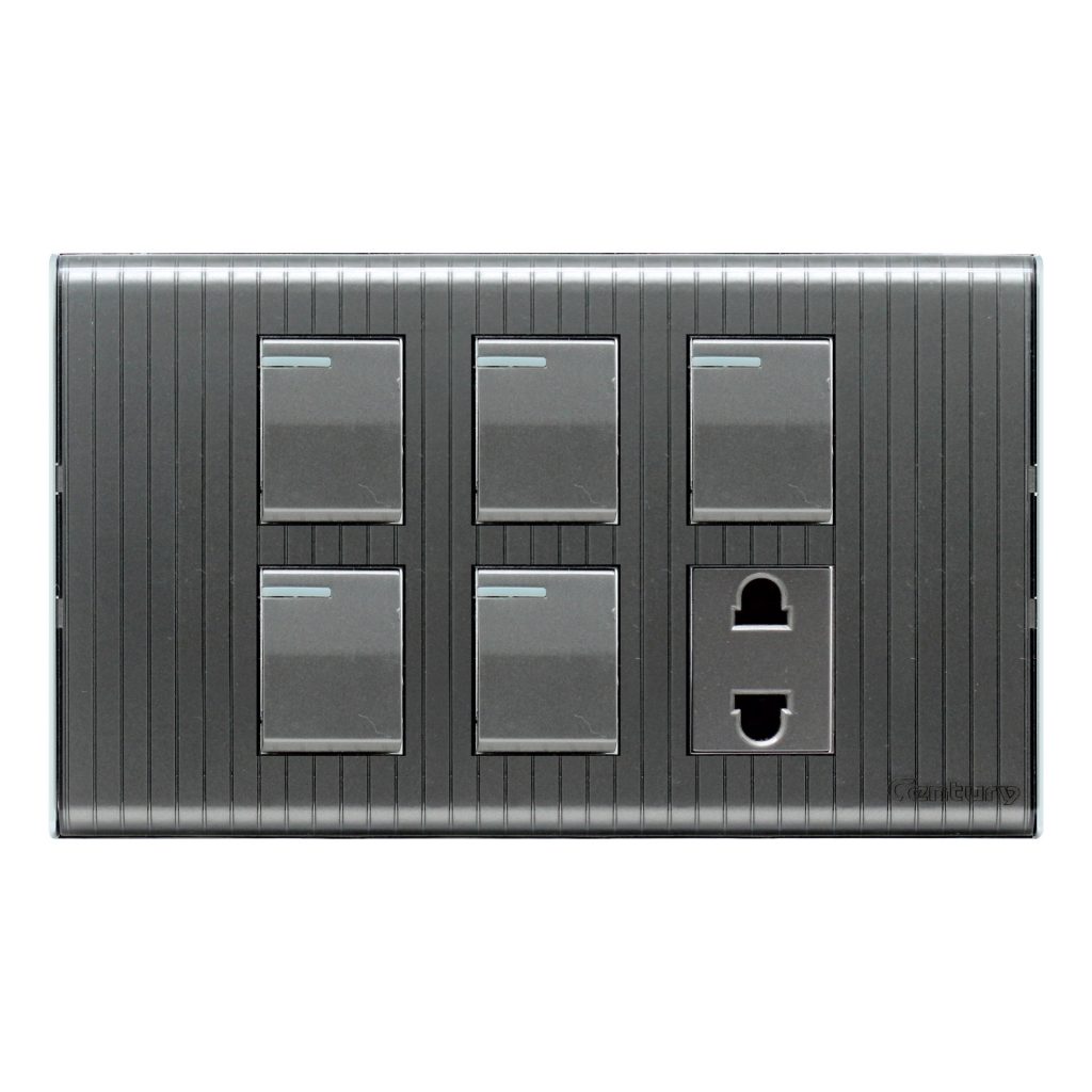 Aqua Xtreme Grey 3 Gang 2 Way Switch - Aqua Electrical Switches & Sockets