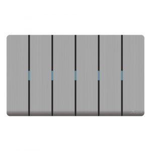 Aqua Discovery Silver 6 Gang Switch