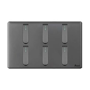 AQUA NEO SUPER GREY 6 GANG SWITCH