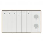 Aqua Icon 6 Gang Switch Plus 2 Dimmers