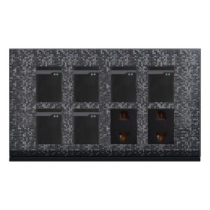 AQUA TEXTURE 6 GANG SWITCH PLUS 2 SOCKET