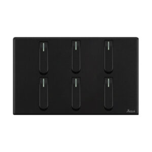 AQUA NEO SUPER BLACK 6 GANG SWITCH