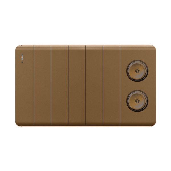 Aqua Elegance Brown 6 Gang Switch Plus 2 Dimmers