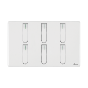 AQUA NEO SUPER WHITE 6 GANG SWITCH