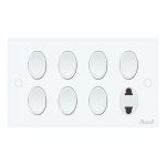 AQUA DYNASTY 7 GANG SWITCH PLUS 1 SOCKET
