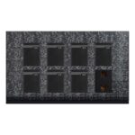 AQUA TEXTURE 7 GANG SWITCH PLUS 1 SOCKET