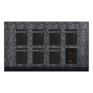 AQUA TEXTURE 7 GANG SWITCH PLUS 1 SOCKET
