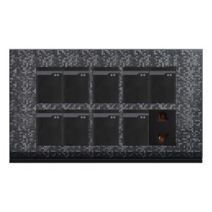 AQUA TEXTURE 9 GANG SWITCH PLUS 1 SOCKET