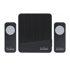 AQUA DIGITAL WIRELESS DOOR CHIME WITH DOUBLE REMOTE 9141 (BLACK)