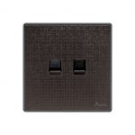 Aqua Icon Brown Telephone Plus Data Socket